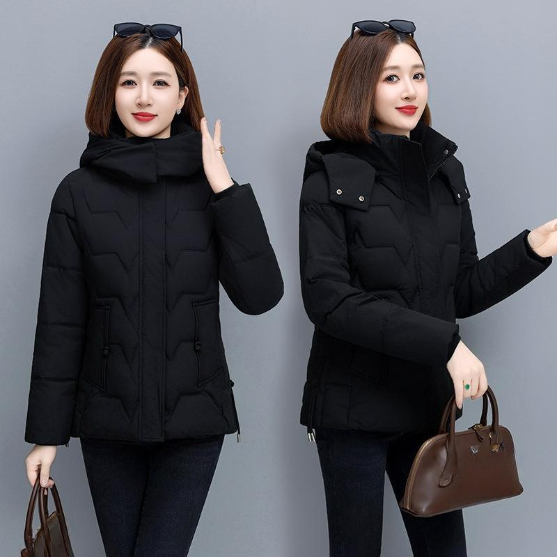 Winter Down Padded Jacket Women's Short Fashion Western Style Mother Padded Jacket Small Thickened Plus Size Padded Jacket