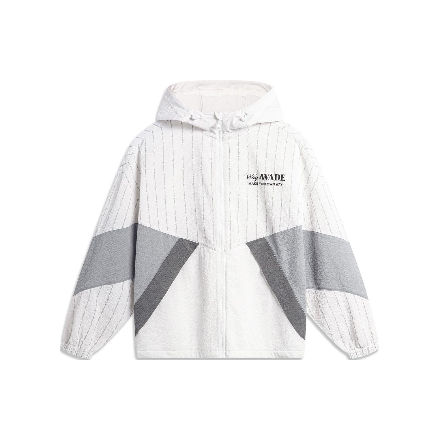 Li-Ning Way Of Wade Graphic Windbreaker  White Grey  Men s AFDU399-5 L