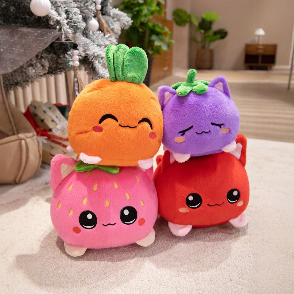 Strawberry Cat Plush Doll - Cute Christmas Gift for Kids & Couples