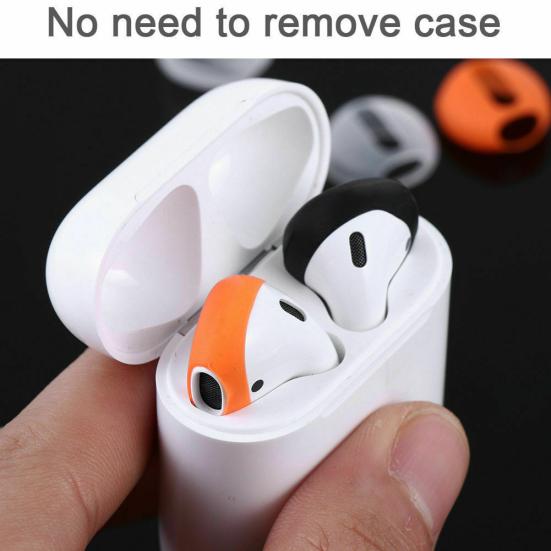 2 Pair Silicone Protective Cover Case Anti-Slip Earphone Eartips for Air-pods 1 2