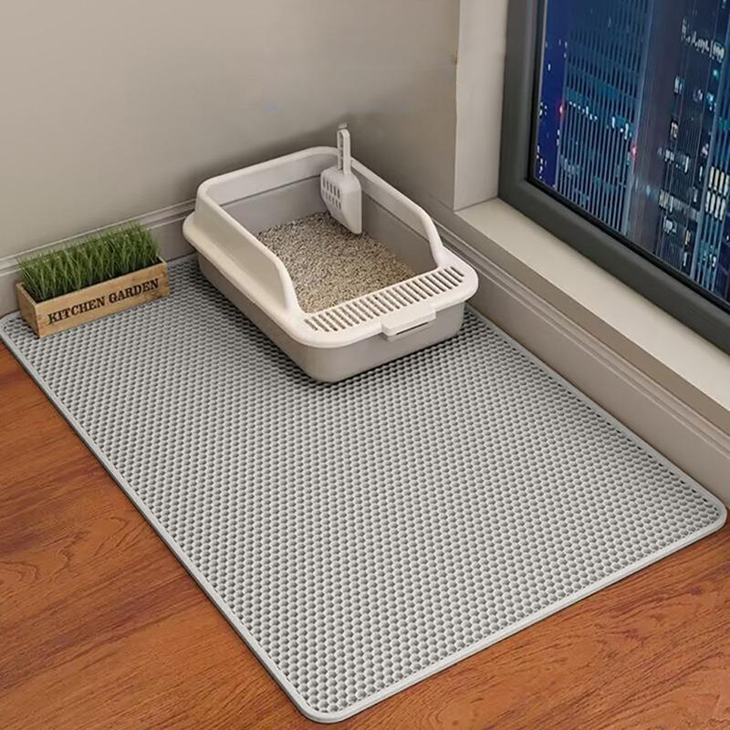 90CMX60CM Cat Litter Mat Waterproof Double Layer Pet Litter Box Mat Pet Toilet Cat Mat Nonslip Sand Cat Washable Mat Pet Clean