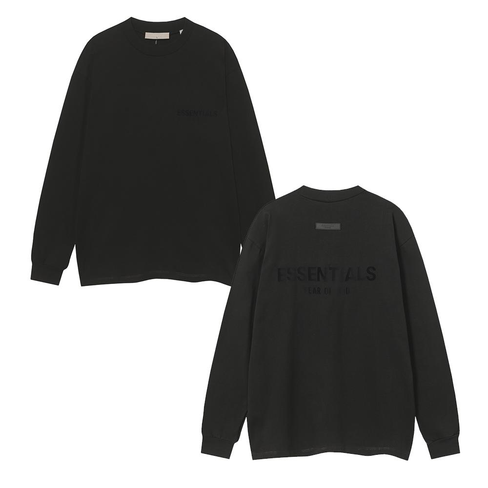 F109 Fear Of God Essentials Letter Print Oversized T-shirt Crewneck Sweatshirt - Unisex Streetwear Pullover S