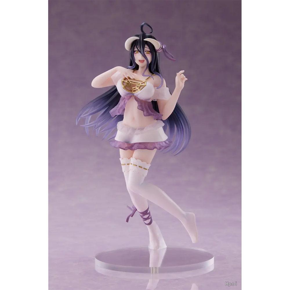 16CM Albedo Figure Anime OVERLORD Animation Maid Outfit Pajamas Style Model Toy Gift Collection Decoration Ornaments PVC