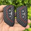For Seat Leon Cupra Formentor For Volkswagen VW Golf 8 GTI ID4 For Skoda Octavia A8 Mk8 Carbon Fiber Silicone Car Key Case Cover