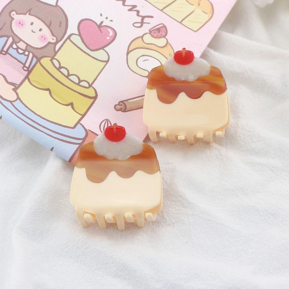 Cherry Cake Acetic Acid Hair Claw Sushi Simulation Food Shark Clip Fashion Fruits Hair Clip  Women