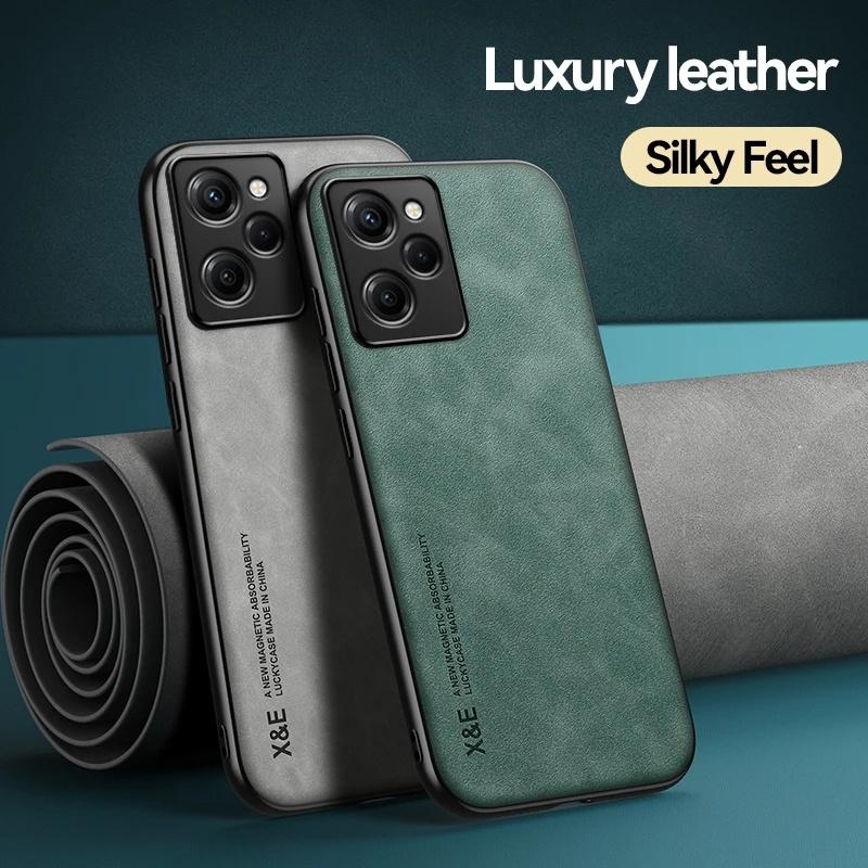 For Poco X5 Pro 5G Case Magnetic Holder Phone Case For Poco X5 Poco X5 Pro Poco X5 Leather Soft Silicone Back Cover