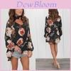 Elegante Übergrößen Damen Boho Floral Langarm Bluse Weite Oberteile für mühelosen Stil