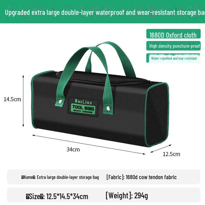 Heavy-Duty Waterproof Canvas Tool Bag: Durable, Wear-Resistant, Multi-Function Portable Handheld Storage for Electricians
