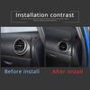 Carbon Fiber Center Console Side Air Vent Trim Sticker For Seat leon 2008-12