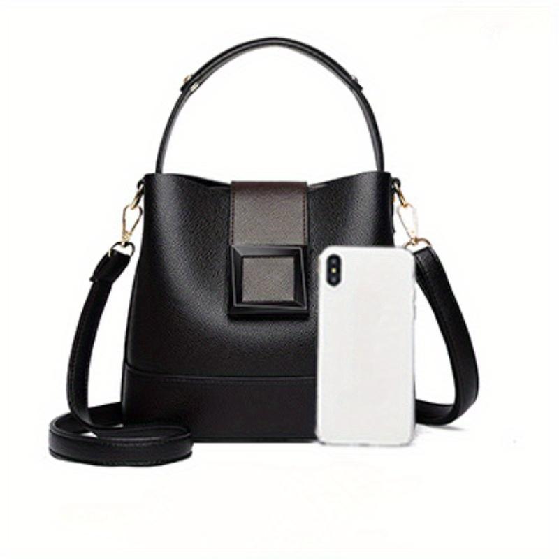 Women Leather Bucket Bag Stylish Top Handle  Comfortable Shoulder Strap Fashion-Forward Design Handbag Shoulder Crossbody Bags