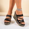Fashion Outdoor Platform Sandals Wedge Sandals Anti -slip Trend for Women Comfortable Round -cut Shoes for Women Rome Women's Shoes