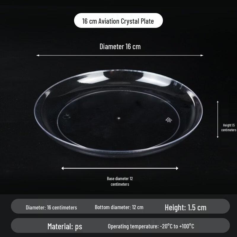ZISIZ Disposable Crystal Plastic Plates