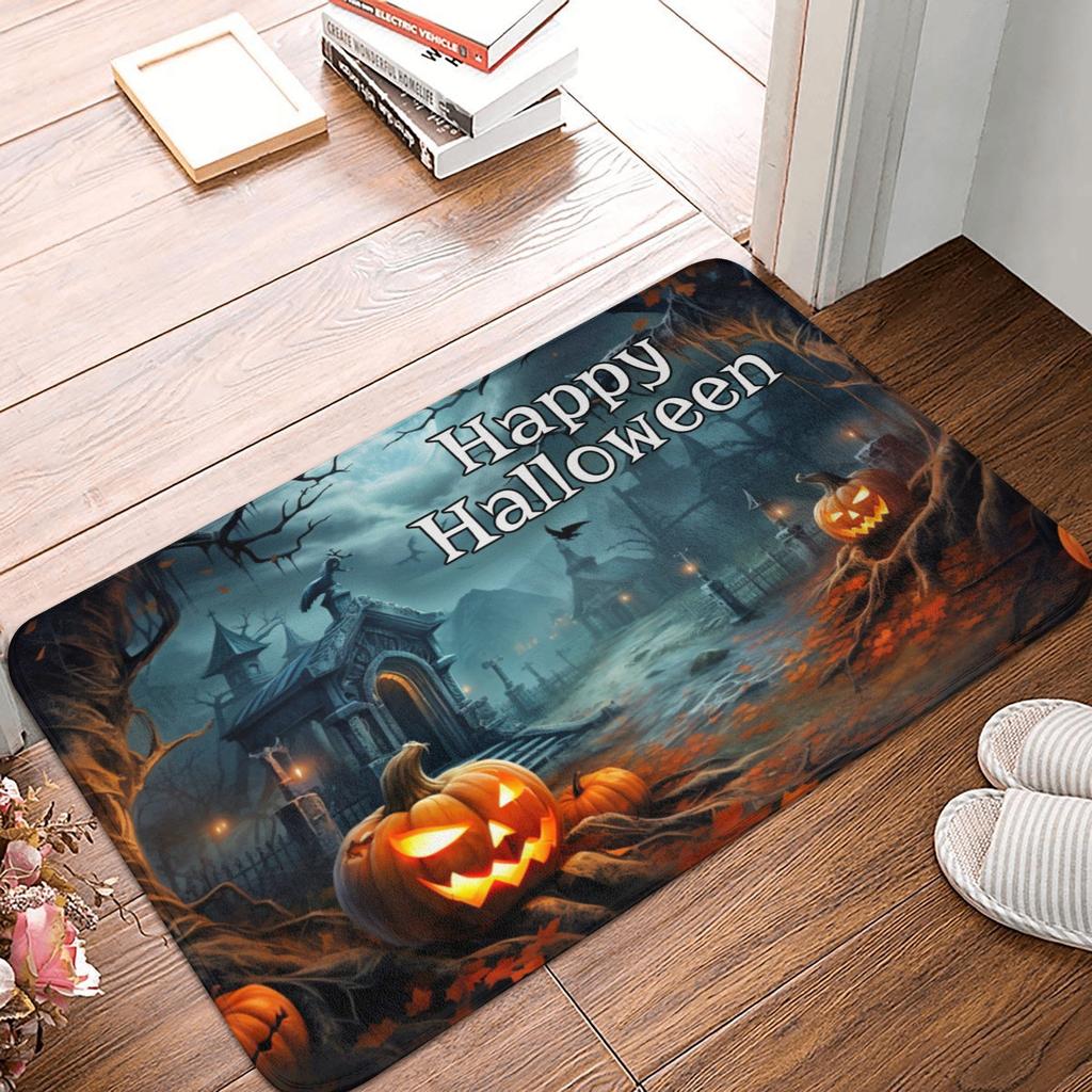Halloween Doormat Anti-Slip Entrance Kitchen Bath Floor Door Mat  Bedroom Balcony Carpet Rug