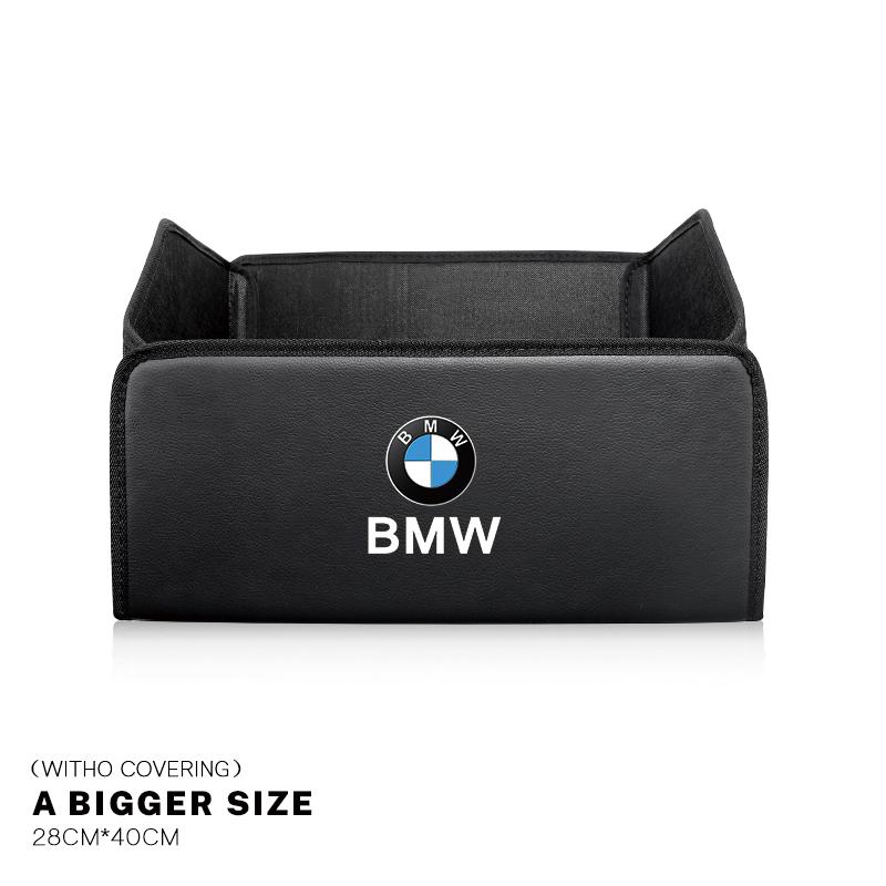 CDKO4 Leather Car Trunk Collapsible Organizer Foldable Storage Box For BMW X1 X2 X3 X5 X4 X6 X7 G30 G20 G32 G11 G12 F40 F30 Stickers