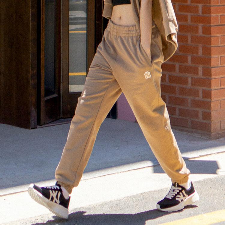 New MLB New York Yankees Knitted Sweatpants Unisex Khaki 3APT00114-50BGD