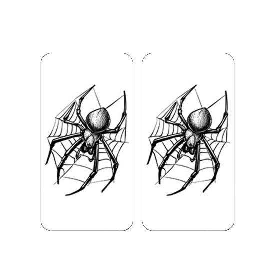 2/6Pcs Spider Tattoo Sticker Realistic Spooky Halloween Party Props Temporary Tattoos Easy Application Halloween Outfit Accessory