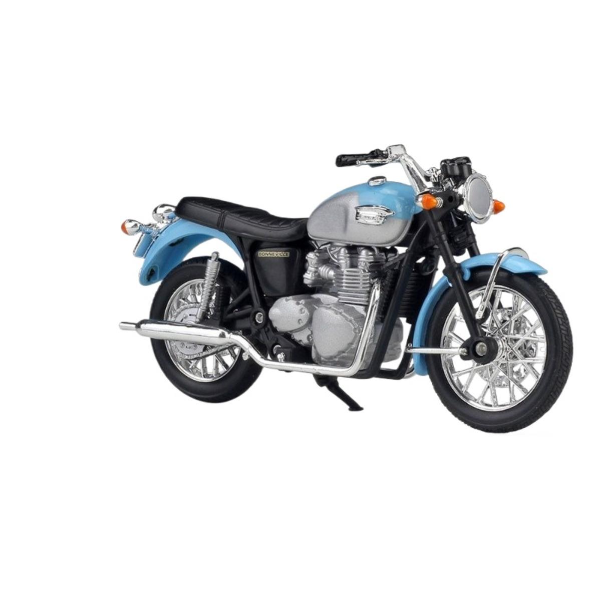WELLY 1/18 Triumph Bonneville 2002 Сплав Дорожный Спортивный Модель Мотоцикла Литье под Давлением Металл Модель Уличного Мотоцикла Симуляция Подарок для Детей синий