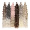 Heat Resistant Fiber Deep Wave Wig Ombre Marly Hair Synthetic Crochet Hair Kinky Curly Hair