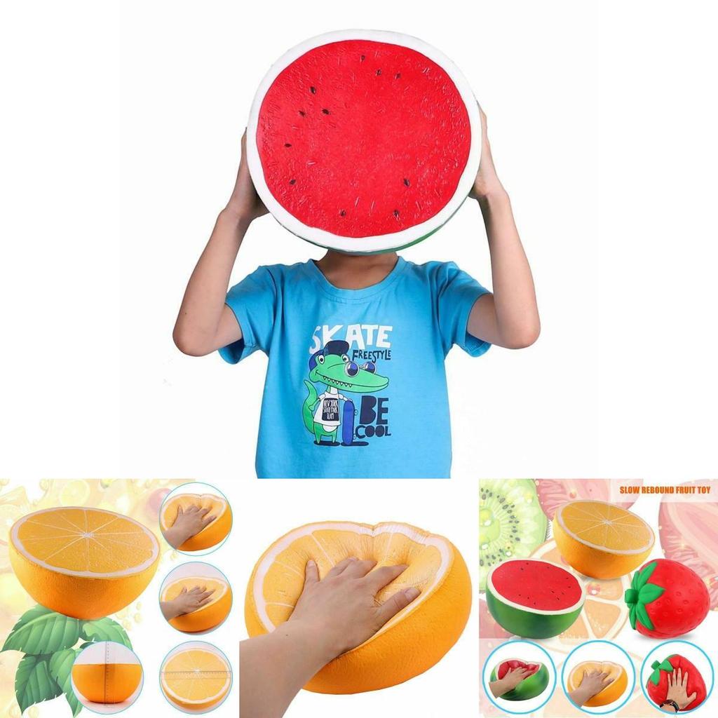 Extra Large Soft Squishy Watermelon Orange Strawberry Peach Slow Rising Stress Relief Toy