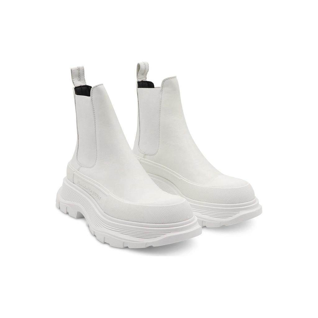Alexander Mcqueen Tread Slick Ankle Boots White Women's 635714WHZ619071