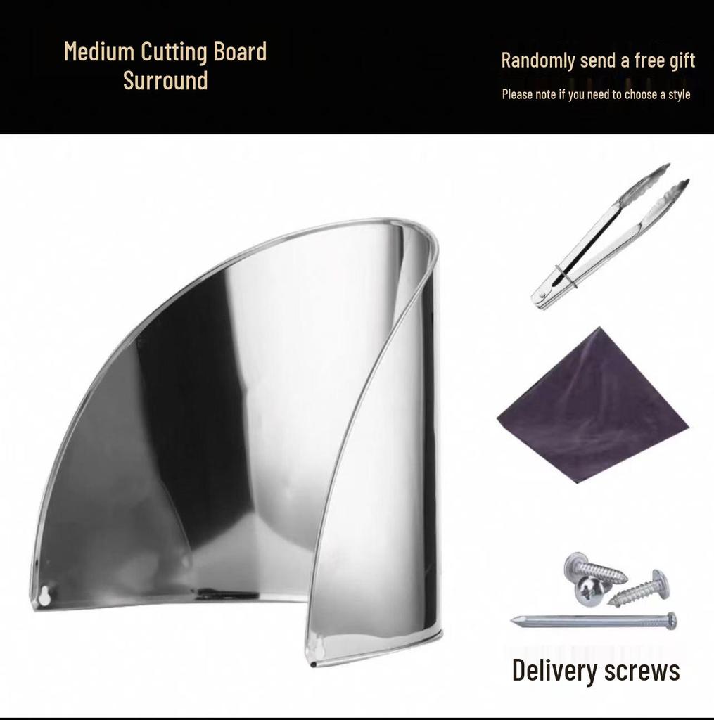 Stainless Steel Anti-Splash Cutting Board Baffle