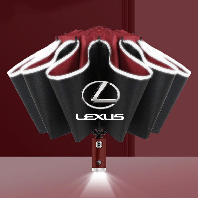Car Sticker Reverse Folding Umbrella LED Reflective Stripe Umbrella For LEXUS RX300 RX330 RX350 IS250 LX570 Is200 Is300 Ls400 ZO1