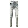VibeStreet Fashion Americans Brands Men's Jeans Luxury Streetwear Holes Long Trousers Quality Male Stretch Slim Pants Skinny Trousers