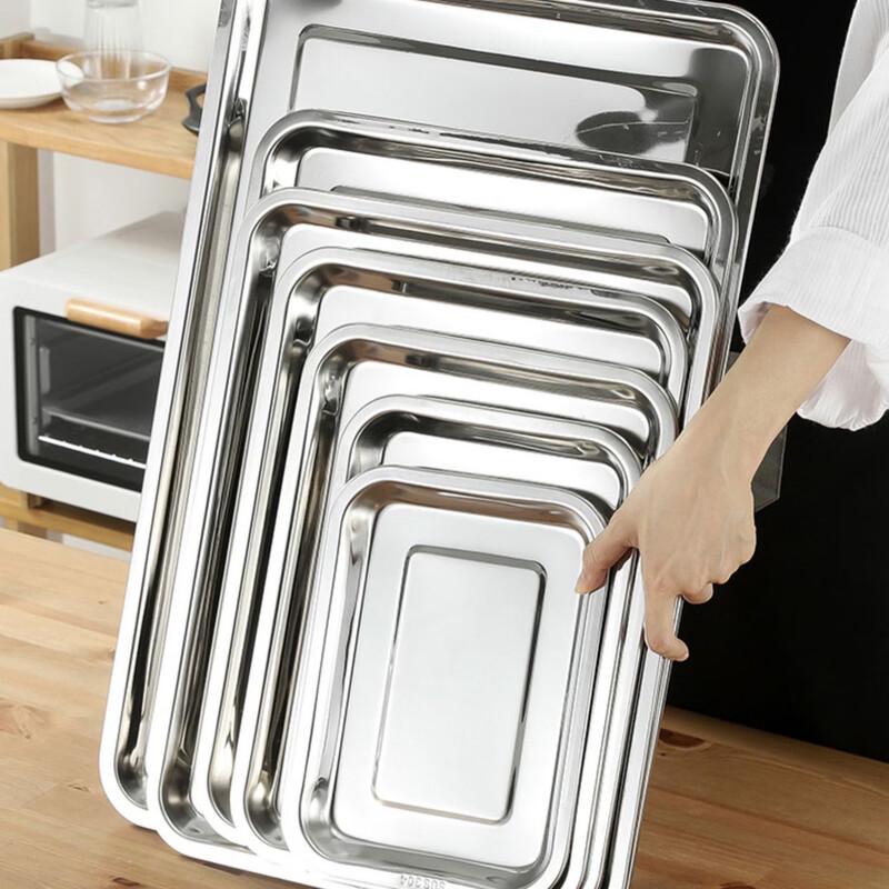 304 Stainless Steel Rectangular Serving Tray