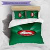 South Sydney Rabbitohs Set Lenzuola Stampato 3 Pezzi Copripiumino Morbido Traspirante Federe Set Lavabile Decorazione Camera da Letto Regalo per la Casa