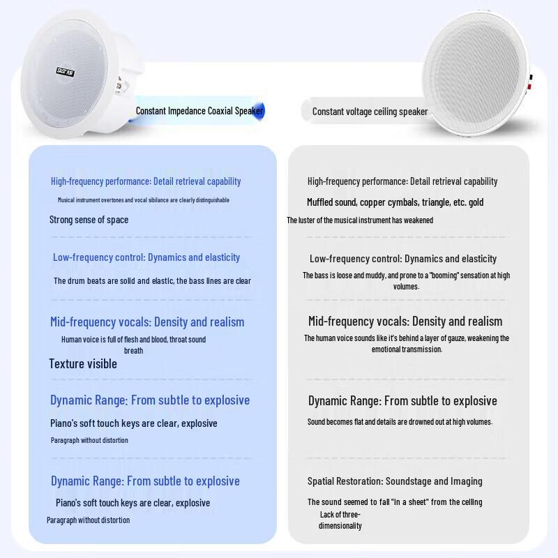 SAST 6.5-inch Coaxial Ceiling Speaker Set CN plug (adapter included)