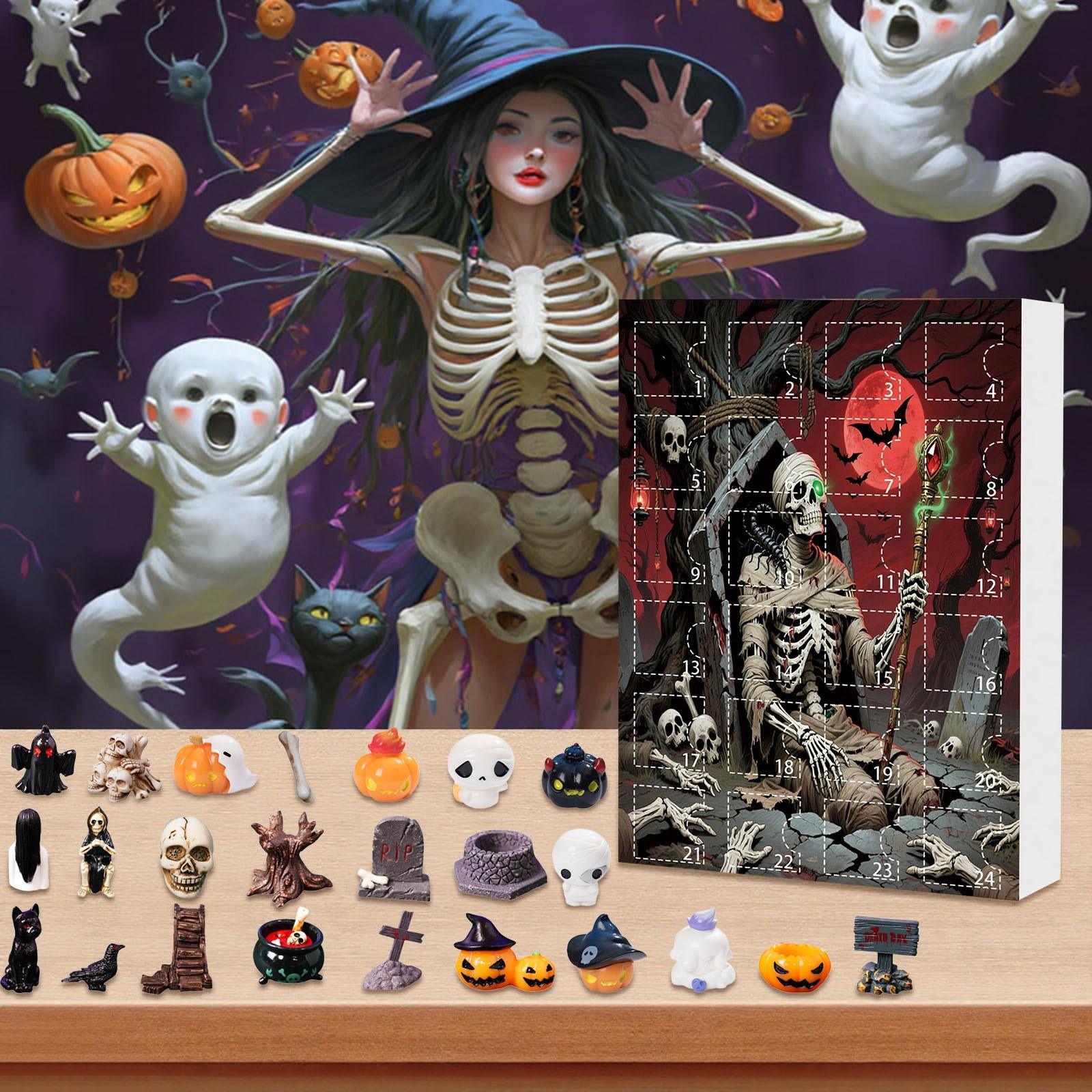 

Адвент 24-дневный Календарь Обратного Отсчета Хэллоуин Обратный Отсчет 24 Дня Серия Акриловых Подвесок Календарь Сюрпризов One Size