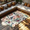Floral Area Rug Washable Non Slip Indoor Outdoor Mat Home Decor Kitchen Carpet Modern Abstract Design Living Room Floor Covering