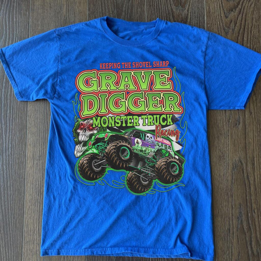 NEW Collection Grave Digger Monster Gift For Fans S To 5XL Blue T-shirt