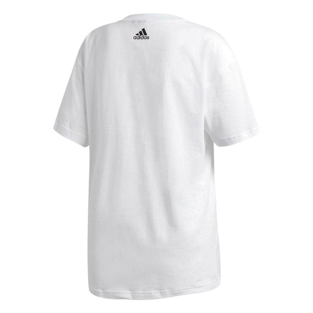 Adidas Performance Sid Vibe Letter Fashion Comfortable Short Sleeve T-Shirt Women Tops White DJ1616