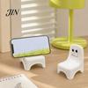 Small Mobile Stand 3D Printed Phone Holder, Ghost Chair Shape Compact Stand, Smiling Face Portable Anti-Slip Decorative for Home Office Travel