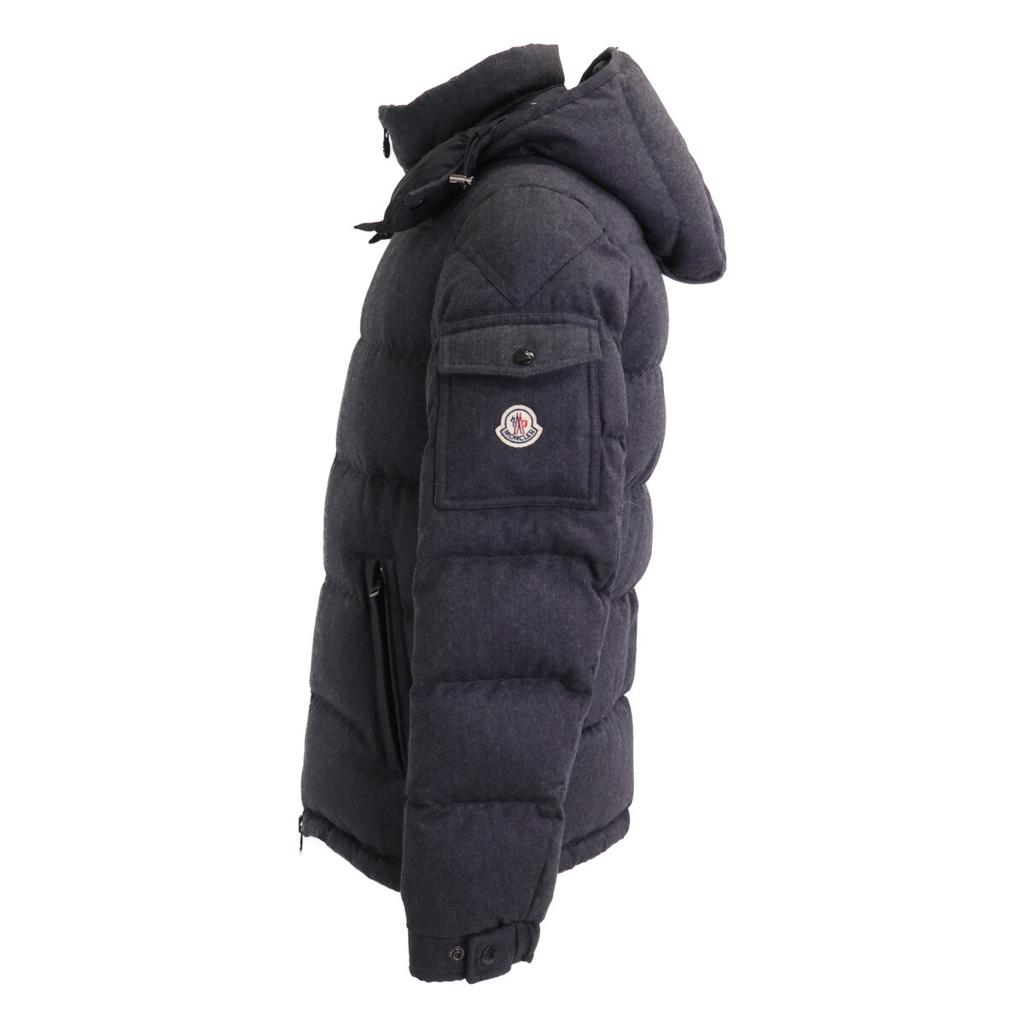 MONCLER MONTGENEVRE Wool Hooded Down Jacket Jacket 1 grayUsed