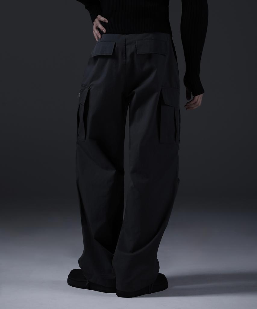 CARMID Glory Wide Curved Parachute Cargo Pants [Dark Gray]