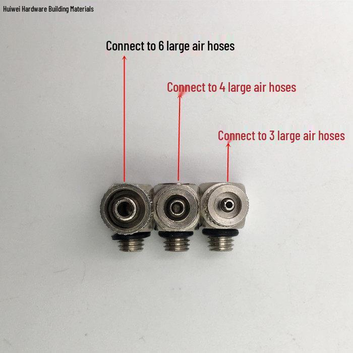 SMC Miniature Connector: Copper Thread, Straight-Through, 4/6-M5 Quick Connect Elbow, Pagoda Mini 4-M3 Air Connector.