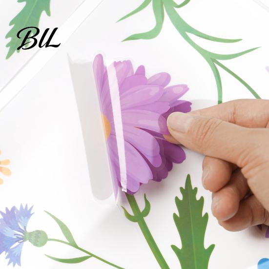 Stain-proof Window Cling 8 Sheets Spring Clings Butterfly Flower Hummingbird Decals to Prevent High-quality PVC Decal Bird Strikes Reusable