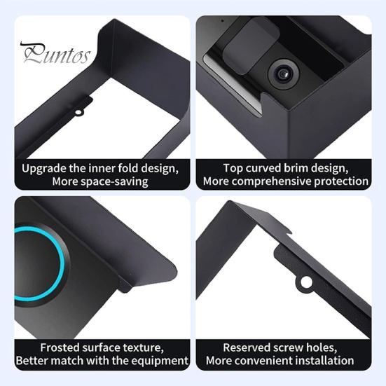 Weatherproof Ring Doorbell Cover Metal Ring Doorbell Cover Plate Waterproof Sun Protection Simple Installation Doorbell Cover