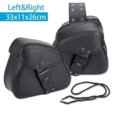 1 Pair Motorcycle Saddlebags Rear Large Capacity for Harley Sportster Xl 883 1200 Honda/yamaha/suzuki Waterproof Side Kit Bag