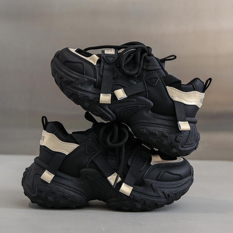 Ins Korean Version of the New Dad Shoes for Women 2025 Autumn Students Running Sports Thick-soled Heightening Casual Shoes FB9905-1
