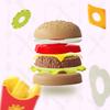 Kinder Simulationsnahrung Spielzeug Rollenspiel Hamburger Pommes Frites Küchenspielzeugset Miniatur Snack Burger Lernspielzeug Baby