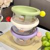 Double-layer Dopamine Basket, Cute Cartoon Household Vegetable Washing Basket