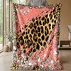 Leopard Print Luxury Clutch 1 Theme blanket Lightweight Warm Flannel Blanket Decorative Throw Blanket for Home Decoration