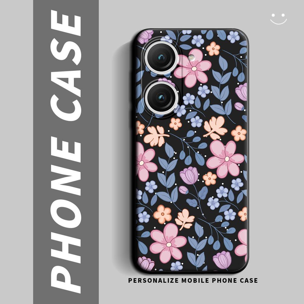 For Asus Zenfone 9 (AI2202) Case Cartoon Cute Cat Flower Shockproof Silicone Soft Phone Case For Zenfone 10 (AI2302) Back Cover