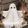 Spooky Halloween Ghost On Tree Swing Cute Handcrafted Halloween Ornament Resin Funny Ghost Decor Ghost Festival Decor
