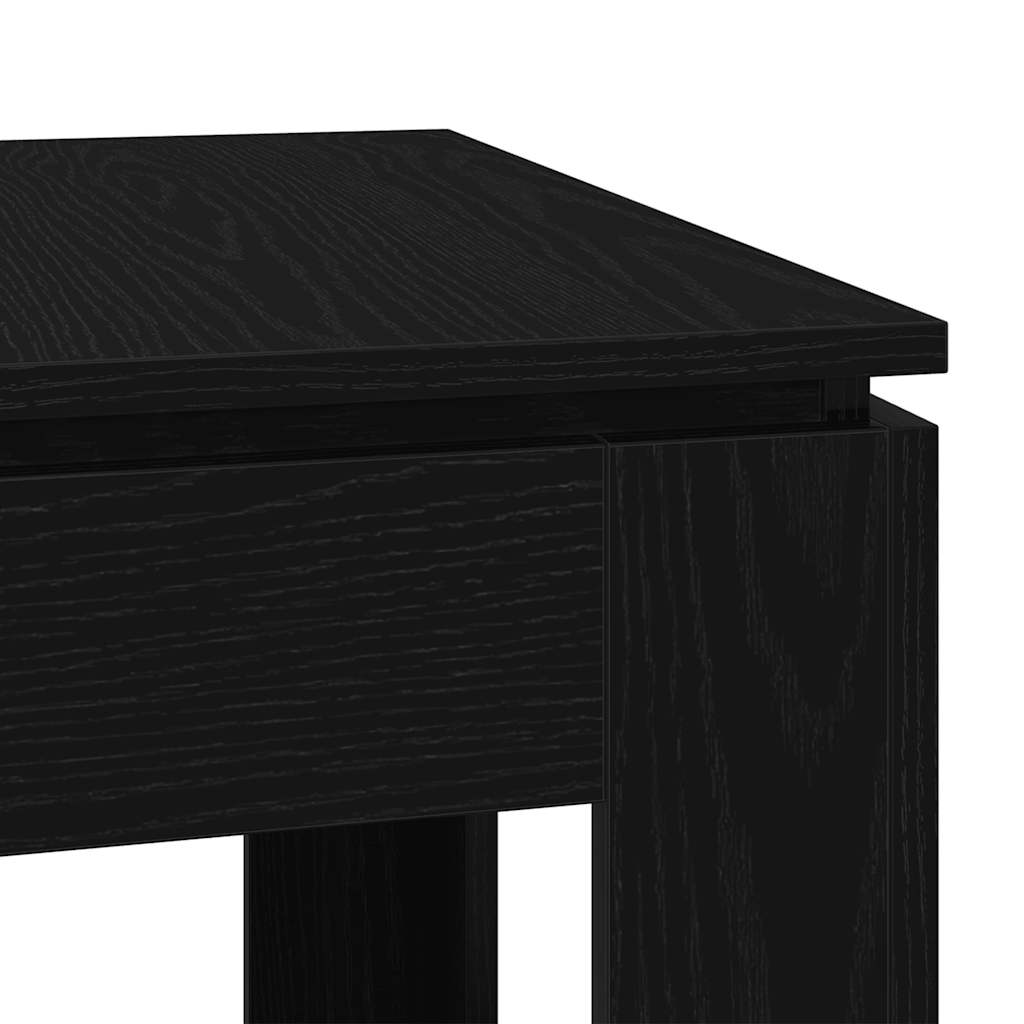 Dining Table Black Oak 120 x 60 x 76 cm Engineered Wood