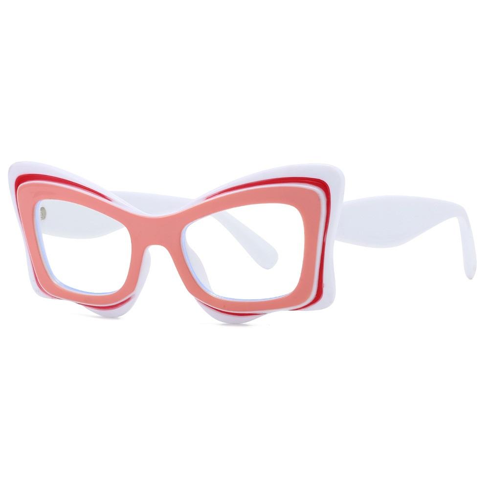 

Retro Square Glasses Ultra-Light Black Frame Oversized Eyewear Big Women Flat Glasses Popular Decoration Eyeglasses