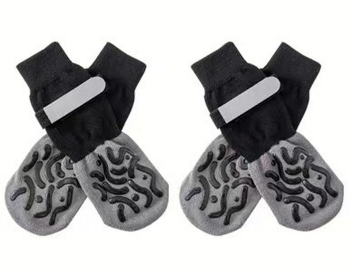 Zhuji Anti-Rutsch-Socken für mittelgroße bis große Hunde und Katzen - Haustier-Schuhe für drinnen und draußen